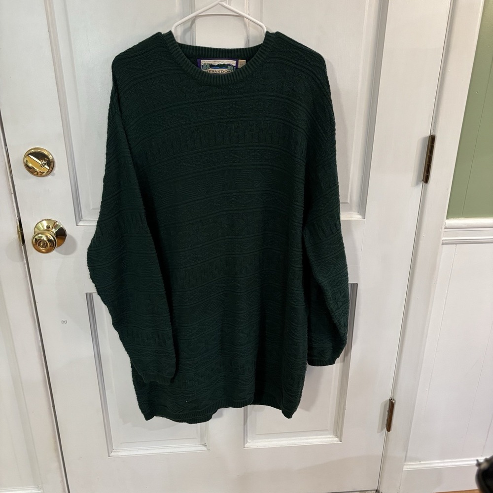 Vintage Shenandoah 90s Oversized Grandpa Sweater USA Large 100% Cotton Ladies‎